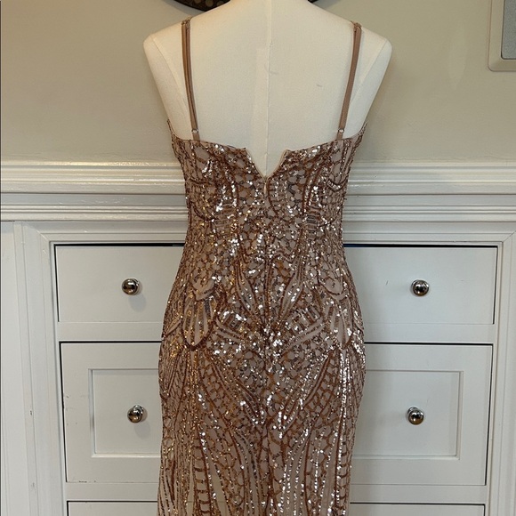 SHOWPO Be My Lover Rose Gold Sequin Maxi Dress | Size XS/S - Picture 8 of 10